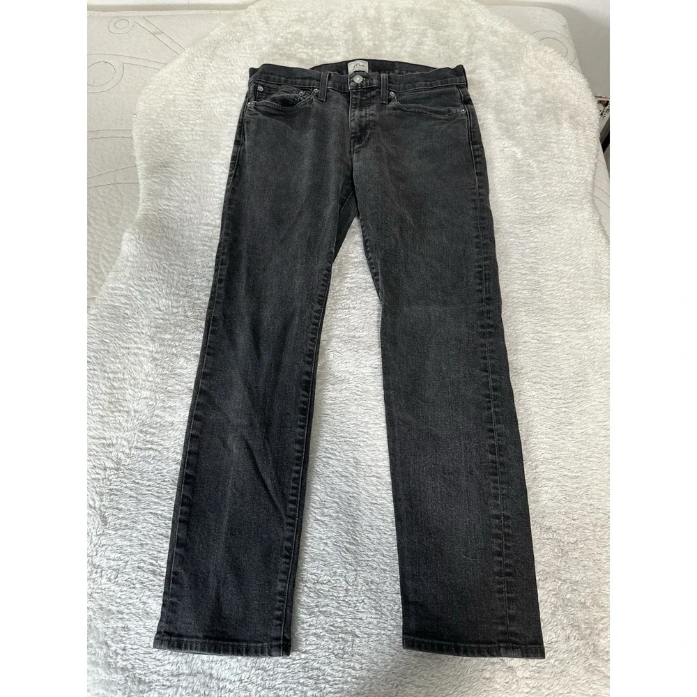 J Crew 484 Slim Mens Black Denim‎ Jeans Sz 32x30 Act (32x29) Pants Stretch